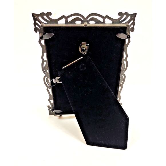 VTG Silver Tone Metal Scroll Art Deco Picture Photo Frame 3.5” X 5” Tabletop - Picture 6 of 8